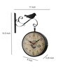 Double Side Antique Black Metal Railway Clock