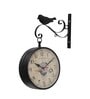 Double Side Antique Black Metal Railway Clock