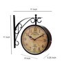 Double Side Victoria Black Metal Railway Clock