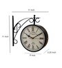 Double Side Victoria Black Metal Railway Clock