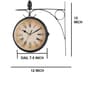 Double Sided Black Metal Wall Clock