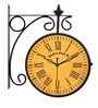 Double Sided Vintage Multicolour Metal Station Clock