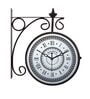 Double Sided Vintage Multicolour Metal Station Clock