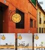 Double Sided Vintage Multicolour Metal Station Clock