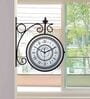 Double Sided Vintage Multicolour Metal Station Clock