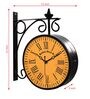 Double Sided Vintage Multicolour Metal Station Clock