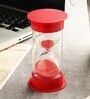 Double Tube 10 Minutes Red Sand Timer Showpiece