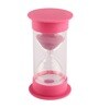 Double Tube 5 Minutes Pink Sand Timer Showpiece