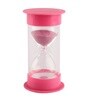 Double Tube 5 Minutes Pink Sand Timer Showpiece