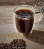 Pack of 2 Double Wall Glasses Espresso Cups with Handle
