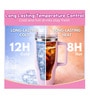 Double Wall Stainless Steel Pink Tumbler Mug with Handle & Lid