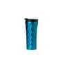 Double-Walled 500ml Blue Stainless Steel Sipper with Flip Lid