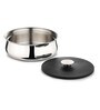 Doubly 500ml Silver Stainless Steel Serving Bowl with Lid