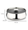 Doubly 500ml Silver Stainless Steel Serving Bowl with Lid