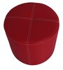 Douglas Leatherette Pouffe in Red Colour