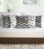 Dove & White Microfiber Abstract 16X16 Inches Cushion Covers Set Of 5