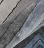 Dove Gray Abstract Wool & Viscose 5x8 Feet Handmade Rectangle Carpet
