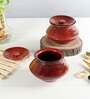 Dove Red Handi with Lid Set of 2