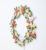 Doves and Flowers Multicolour Handmade Metal Wall Art