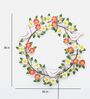 Doves and Flowers Multicolour Handmade Metal Wall Art