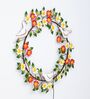 Doves and Flowers Multicolour Handmade Metal Wall Art