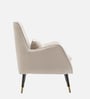 Dowdle Velvet Lounge Chair In Beige Colour