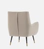 Dowdle Velvet Lounge Chair In Beige Colour