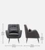 Dowdle Velvet Lounge Chair In Grey Colour