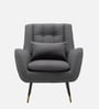 Dowdle Velvet Lounge Chair In Grey Colour