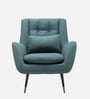 Dowdle Velvet Lounge Chair In Teal Colour