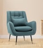 Dowdle Velvet Lounge Chair In Teal Colour