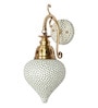 Downward-Facing Brass Wall Sconce with Mosaic Glass