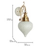Downward-Facing Brass Wall Sconce with Mosaic Glass