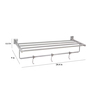 Doyours Glossy Stainless Steel 24.4 x 9 x 6.6 inch Towel Rack