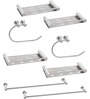 Doyours Glossy Stainless Steel Bathroom Fixture 8-piece Set