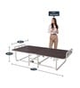 Dozer Folding Single Bed with Mattress in African Oak Finish
