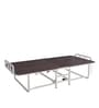 Dozer Folding Single Bed with Mattress in African Oak Finish