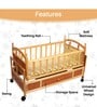 Dozy 6 In 1 Baby Wooden Cot In Brown Colour