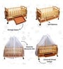 Dozy 6 In 1 Baby Wooden Cot In Brown Colour
