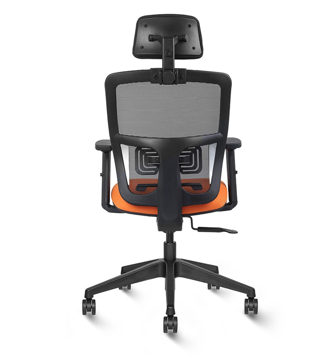 Buy Draco High Back Ergonomic Chair in Black & Orange Colour by Wakefit