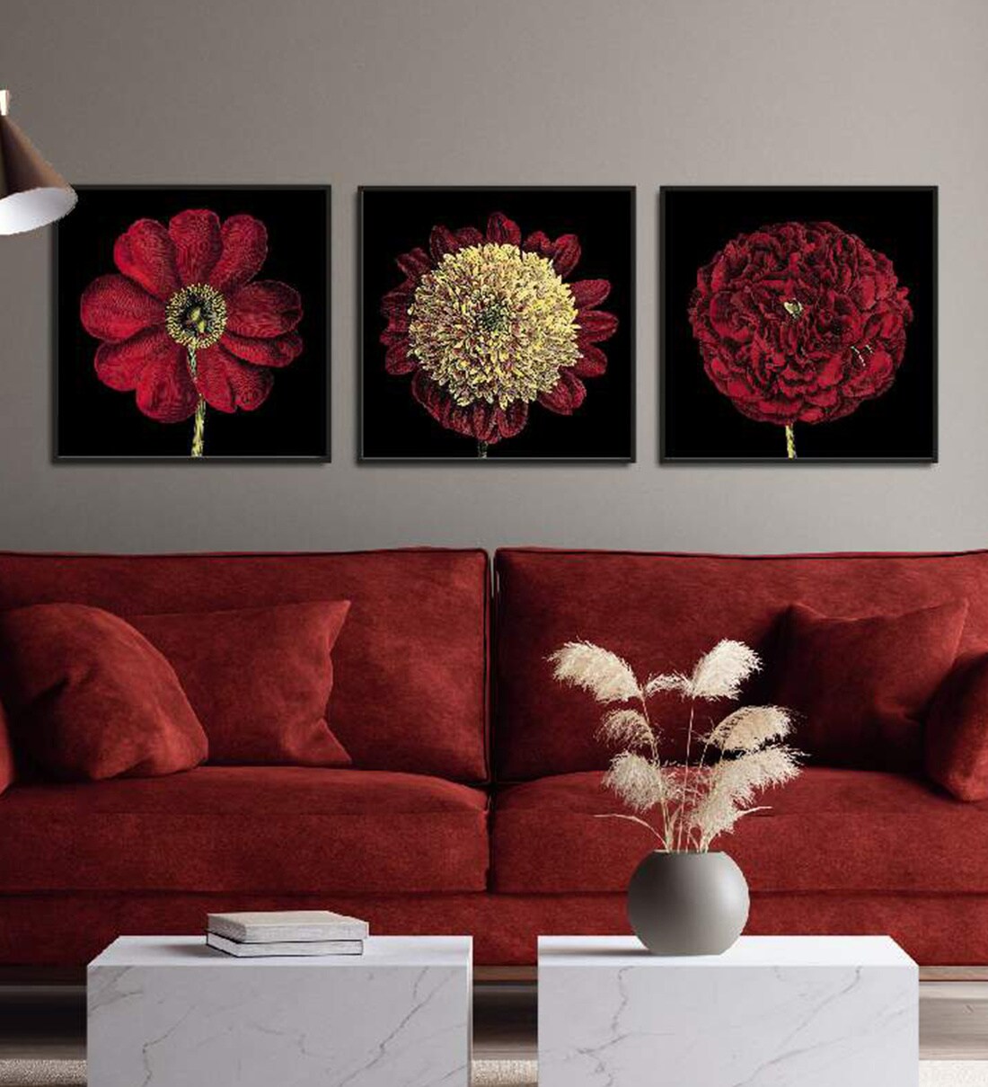 Buy Dramatic Blooms Multicolor Canvas Framed Floral Art Print Set of 3 at  27% OFF by ArteVenue