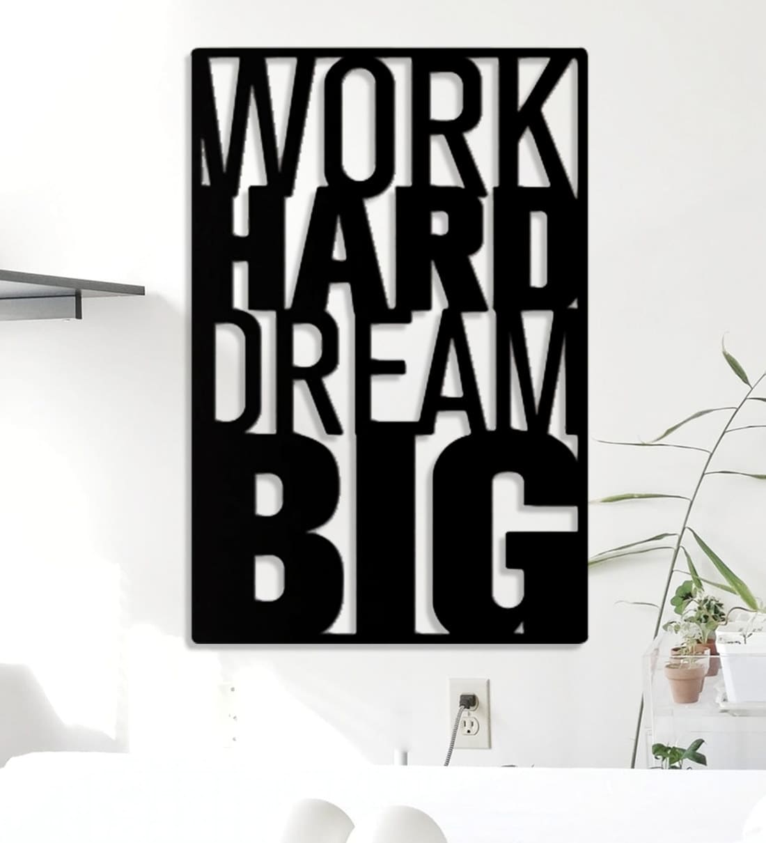 Buy Iron Black Positve Qoute Abstract Wall Art at 18% OFF by WallCentre ...