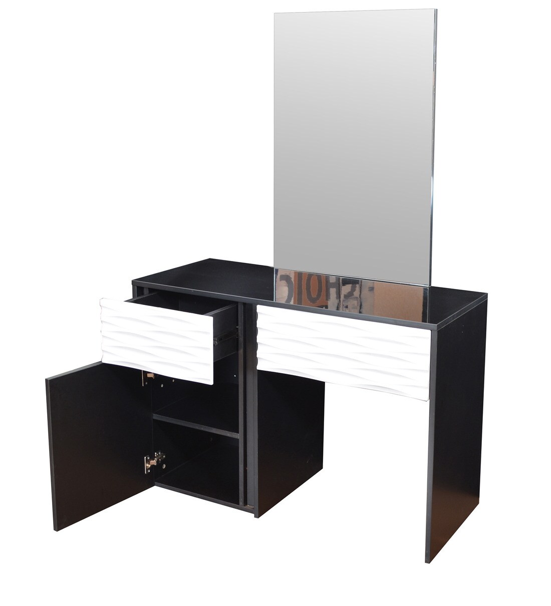 Buy Dressing Table in Black & White Colour by Parin Online Dressing