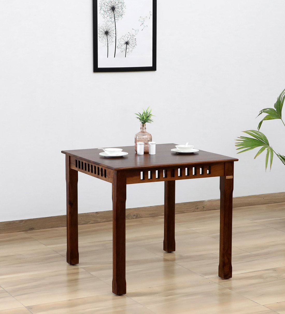 Buy Drusilla Sheesham Wood 2 Seater Dining Table In Scratch Resistant