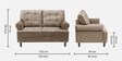 Dreamer Fabric 2 Seater Sofa In Mocha Brown Colour