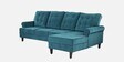 Dreamer Fabric LHS Sectional Sofa In Malibu Green Colour