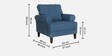 Dreamer Fabric Sofa Set (2+1+1) In Sapphire Blue Colour