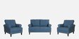 Dreamer Fabric Sofa Set (2+1+1) In Sapphire Blue Colour