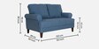 Dreamer Fabric Sofa Set (2+1+1) In Sapphire Blue Colour