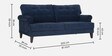 Dreamer Fabric Sofa Set (3+1+1) In Cobalt Blue Colour